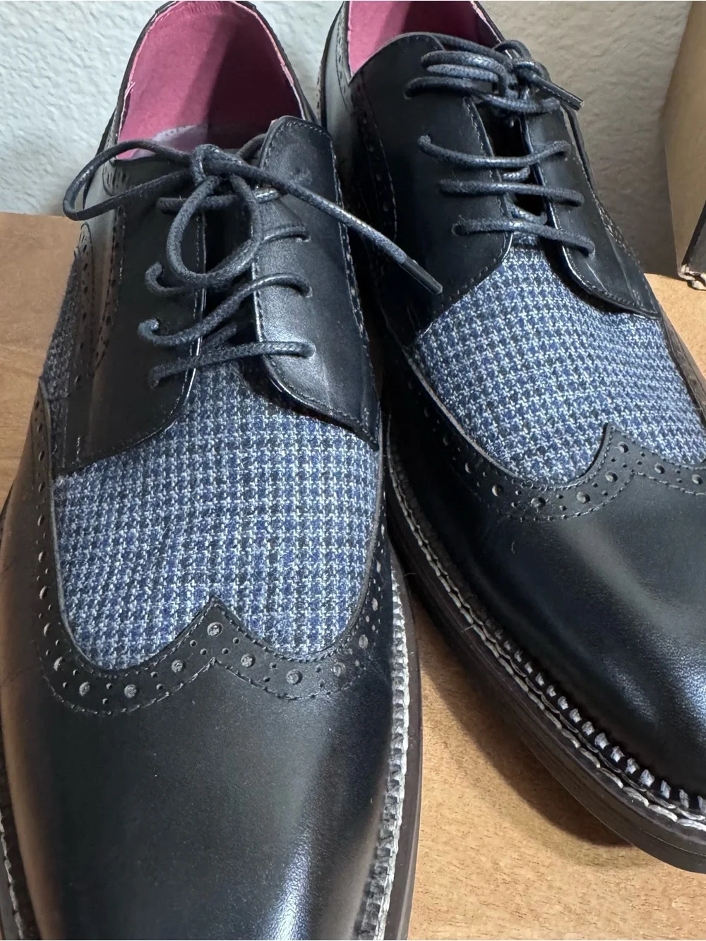 Brand New VINTAGE FOUNDRY Wilfred Mixed Media Derby Shoes